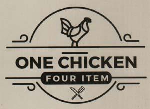 ONE CHICKEN FOUR ITEM (and logo) trademark logo