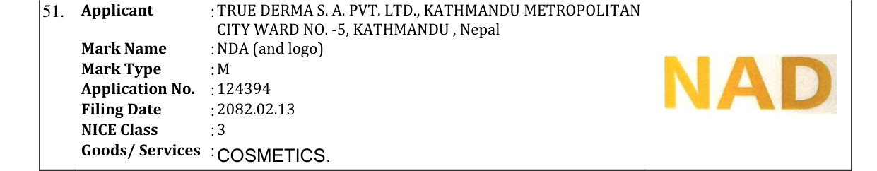 Original bulletin entry for NDA (and logo)