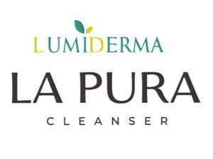 LUMIDERMA LA PURA (and logo) trademark logo