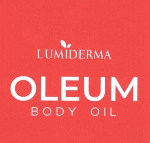 LUMIDERMA OLEUM (and logo) trademark logo