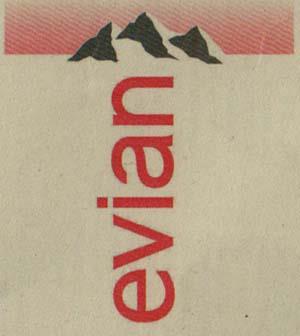 evian (and logo) trademark logo
