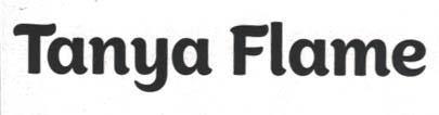 TANYA FLAME (and logo) trademark logo
