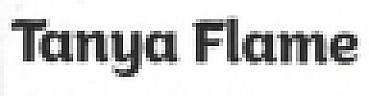 TANYA FLAME (and logo) trademark logo