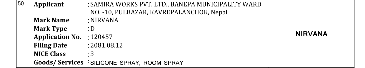 Original bulletin entry for NIRVANA