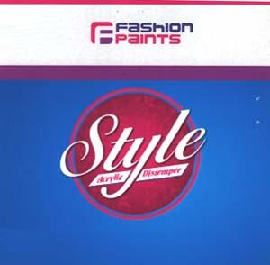 FASHION PAINTS STYLE ACRYLIC DISTEMPER (and logo) trademark logo