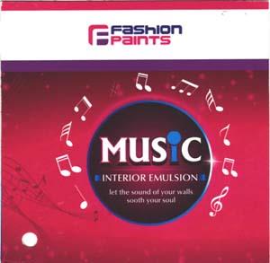 FASHION PAINTS MUSIC INTERIOR EMULSION (and logo) trademark logo