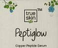 TRUESKIN PEPTIGLOW (and logo) trademark logo