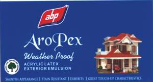 ABP AROPEX WEATHER PROOF (and logo) trademark logo