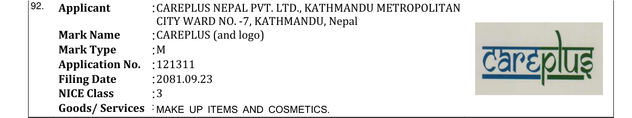 Original bulletin entry for CAREPLUS (and logo)