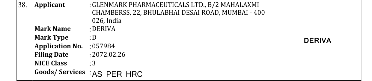 Original bulletin entry for DERIVA