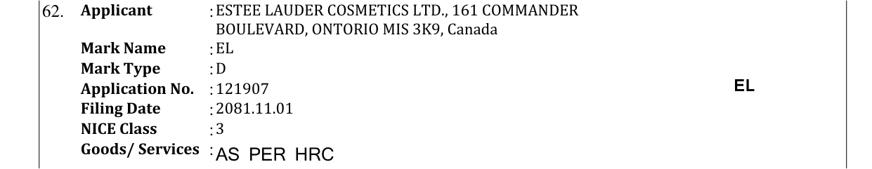 Original bulletin entry for EL