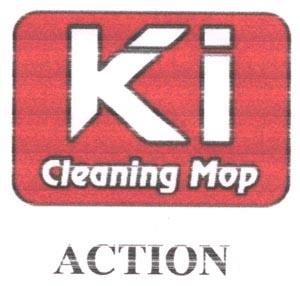 KI CLEANING MOP ACTION (and logo) trademark logo
