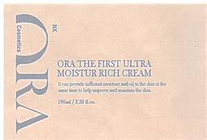 NK ORA COSMETICS (and logo) trademark logo