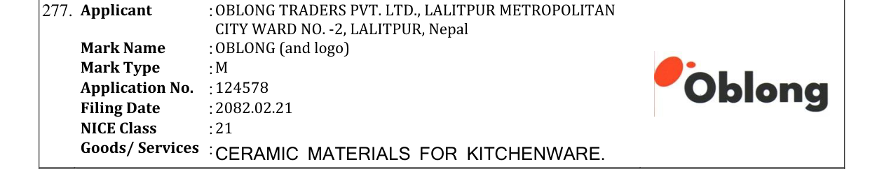 Original bulletin entry for OBLONG (and logo)