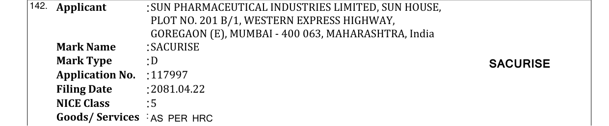 Original bulletin entry for SACURISE