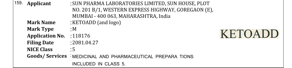 Original bulletin entry for KETOADD (and logo)