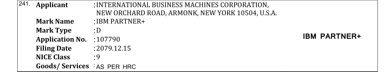 Original bulletin entry for IBM PARTNER+