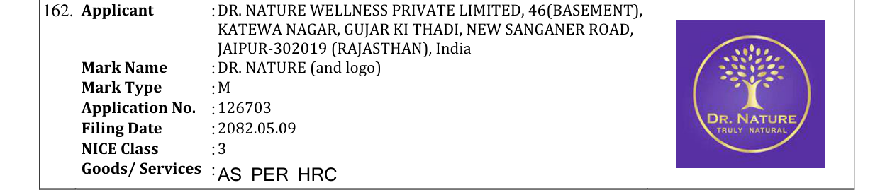 Original bulletin entry for DR. NATURE (and logo)