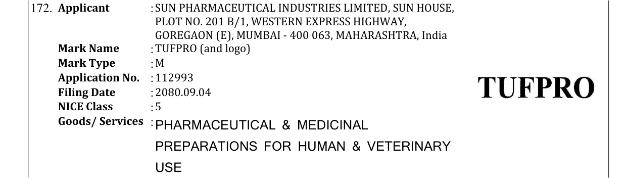 Original bulletin entry for TUFPRO (and logo)