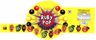 RUBY POP LOLLI POPS WITH DEVICE (and logo) trademark logo
