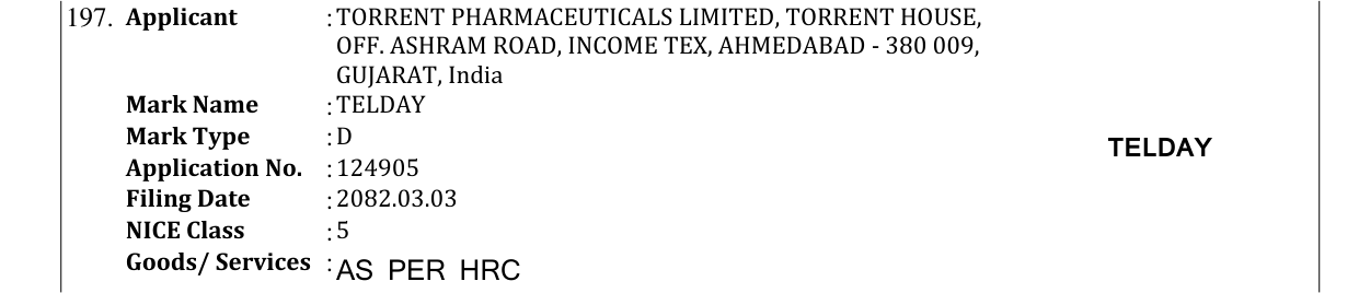 Original bulletin entry for TELDAY