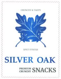 SILVER OAK PREMIUM CRUNCHY SNACKS (and logo) trademark logo