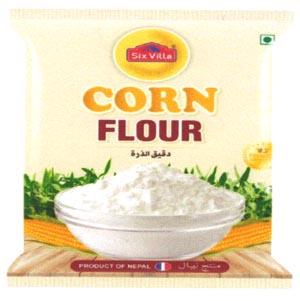 SIXVILLA CORN FLOUR (and logo) trademark logo