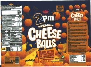 2PM PREMIUM CHEESE BALLS (and logo) trademark logo