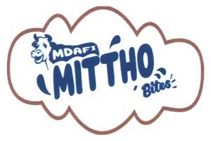 MDAFI MITTHO BITES (and logo) trademark logo