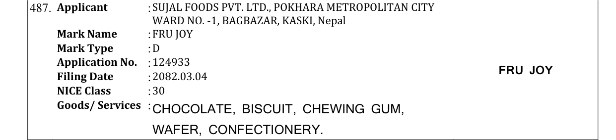 Original bulletin entry for FRU JOY