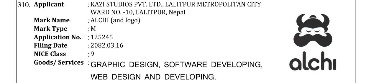 Original bulletin entry for ALCHI (and logo)