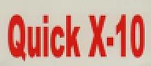 QUICK X-10 (and logo) trademark logo
