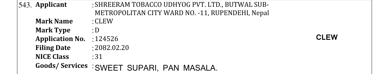 Original bulletin entry for CLEW