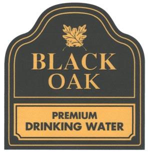 BLACK OAK PREMIUM DRINKING WATER (and logo) trademark logo