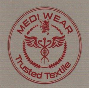 MEDI WEAR (and logo) trademark logo