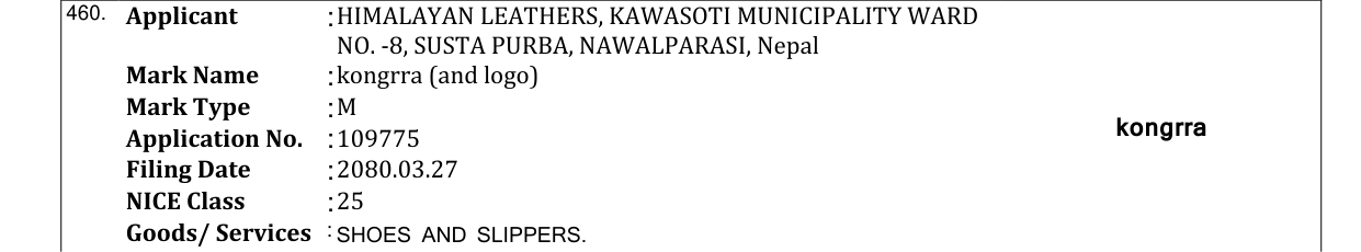 Original bulletin entry for kongrra (and logo)