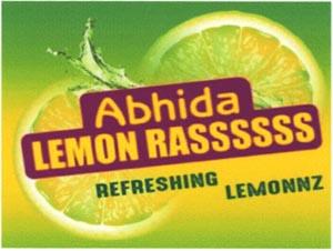 ABHIDA LEMON RASSSSSS (and logo) trademark logo