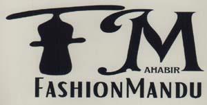 MAHABIR FASHION MANDU (and logo) trademark logo