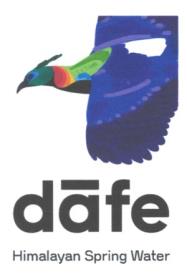 DAFE HIMALAYAN SPRING WATER (and logo) trademark logo
