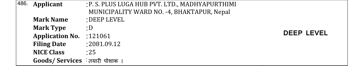 Original bulletin entry for DEEP LEVEL