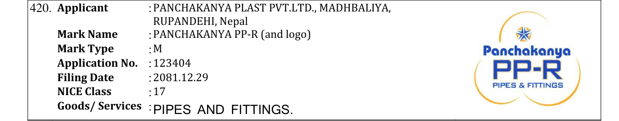 Original bulletin entry for PANCHAKANYA PP-R (and logo)