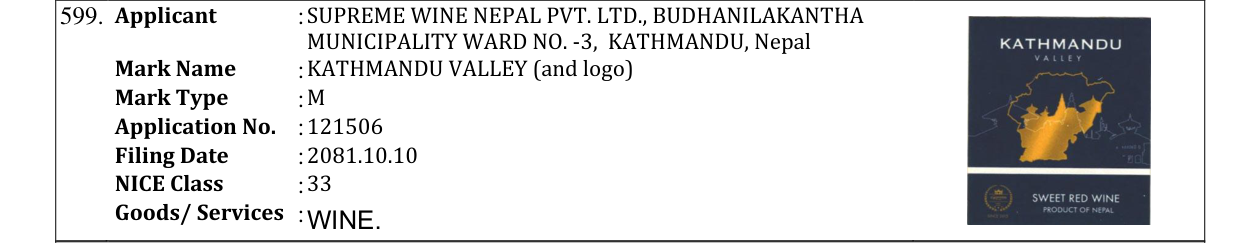 Original bulletin entry for KATHMANDU VALLEY (and logo)