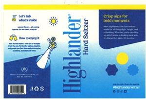 HIGHLANDER HARD SELTZER (and logo) trademark logo