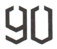 90 (and logo) trademark logo