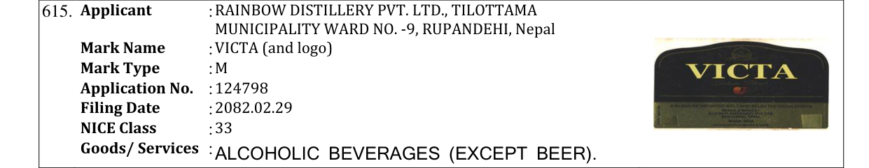 Original bulletin entry for VICTA (and logo)