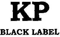 KP BLACK LABEL (and logo) trademark logo