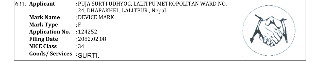 Original bulletin entry for DEVICE MARK