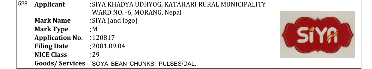 Original bulletin entry for SIYA (and logo)