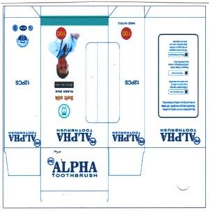 PR ALPHA TOOTHBRUSH (and logo) trademark logo
