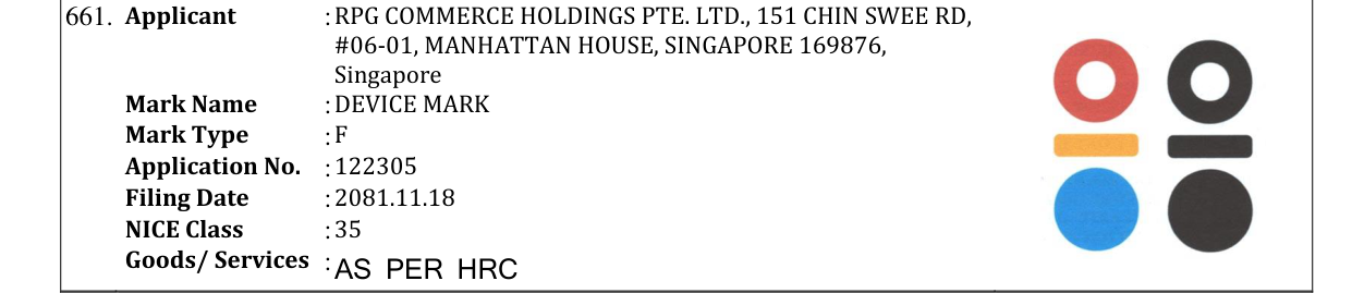 Original bulletin entry for DEVICE MARK